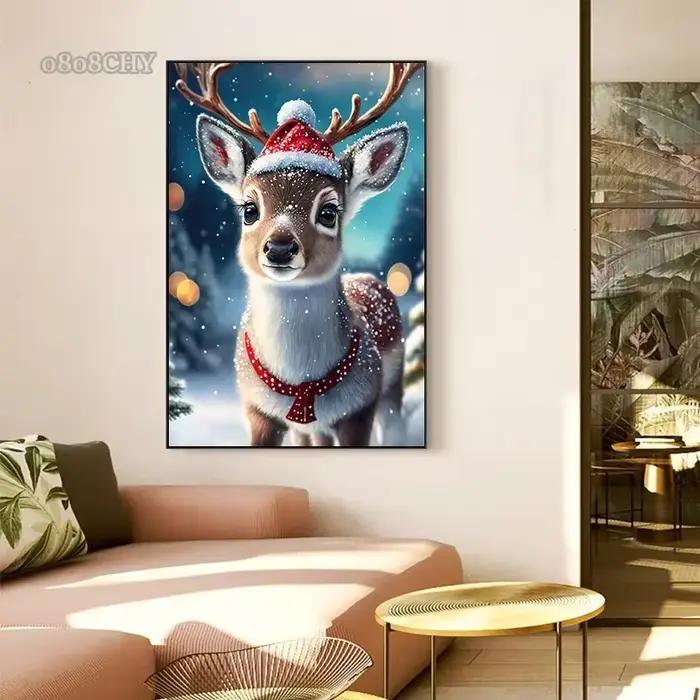Toile d'art de décoration murale de noël