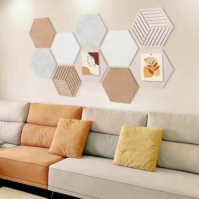 Tableau hexagonal en liège de 12 pouces