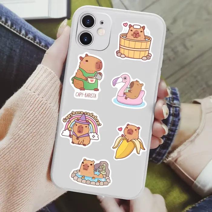 Autocollant Capybara de dessin animé mignon