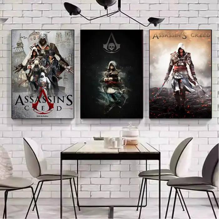 Affiche d'art de jeu AssassinES S Creed avec imprimés
