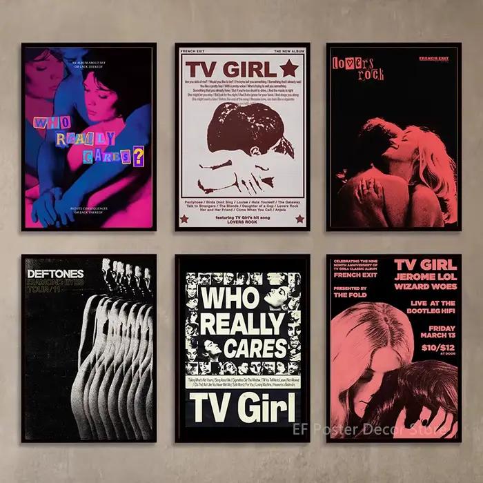 Affiche de fille TV, imprimés esthétiques