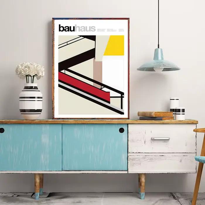 Bauhaus exposition affiche Art Inspiration impression toile peinture rétro abstrait mur Art photo pour salon décoration de la maison