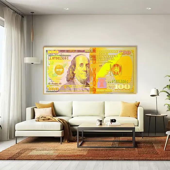 100 Dollar vieil argent mode toile Graffiti esthétique