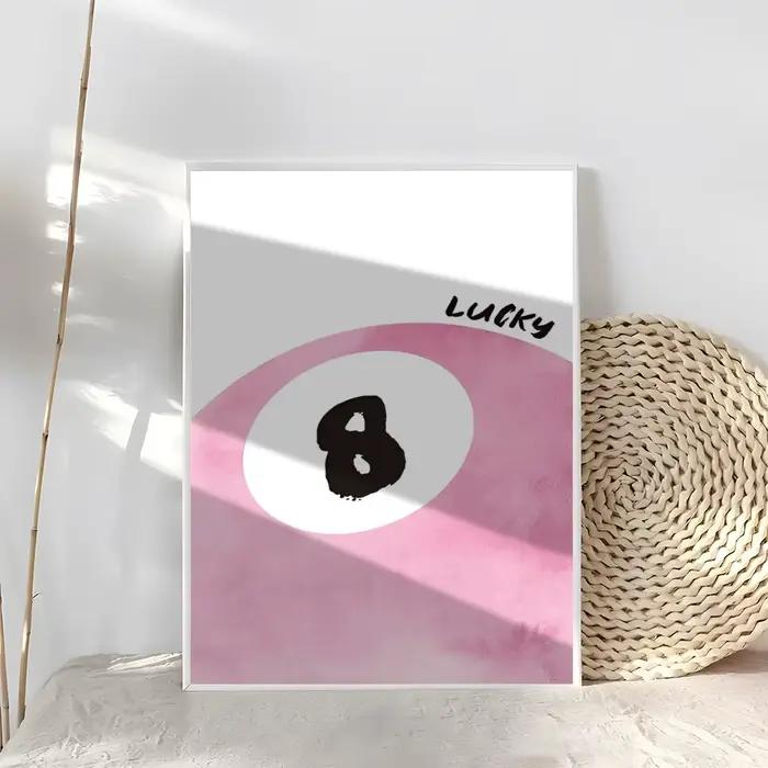 Affiche de décoration à motif rose