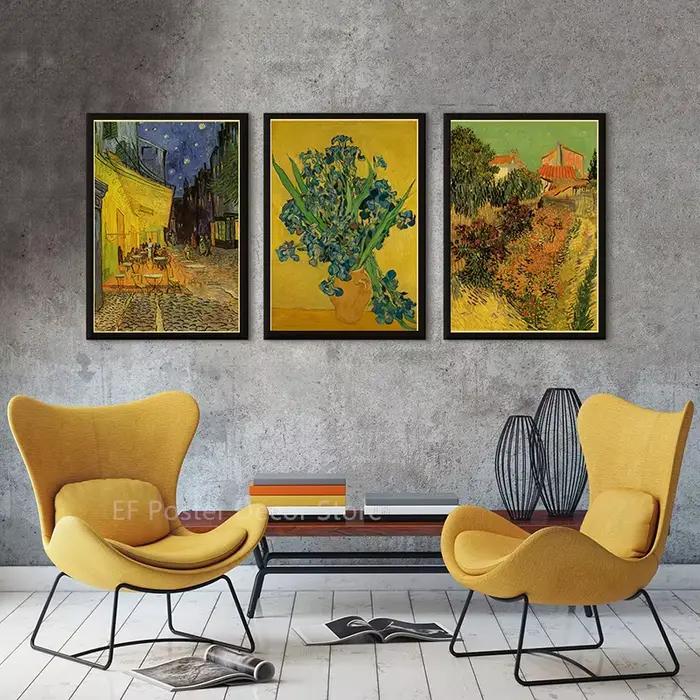 Leonardo Di Ser Piero Da Vinci Vincent Willem Van Gogh affiche imprime Vintage maison salle à manger Art décoration murale rétro peinture