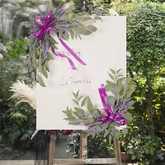 Guirxiété murale de fleurs artificielles pour mariage