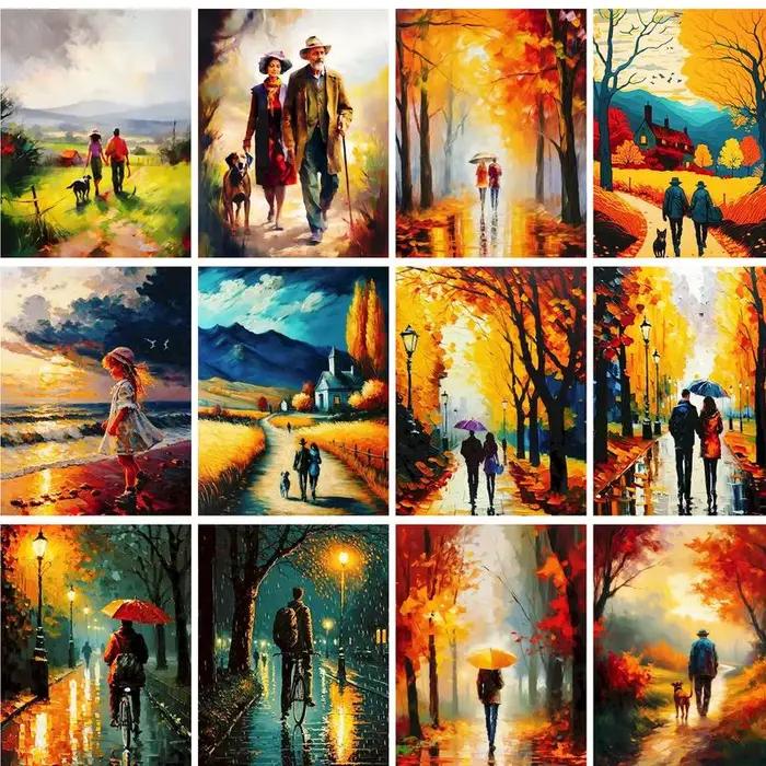 Peinture moderne photo personnalisée par numéros sur toile