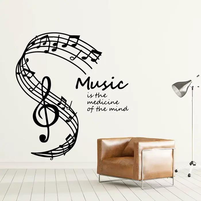 Rock band Art Mural autocollant musique décalcomanie pour chambre à coucher salon décoration vinyle autocollants muraux