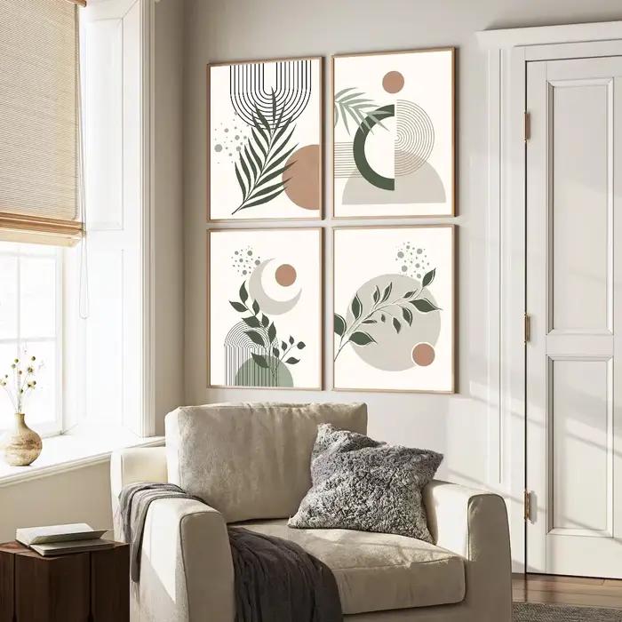 1 Peinture sur toile de style bohème