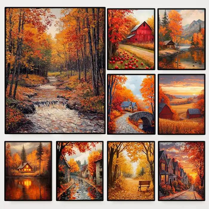 Affiche de paysage naturel d'automne