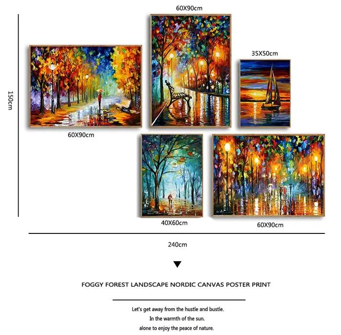 Peinture à l'huile de paysage peinte à la main