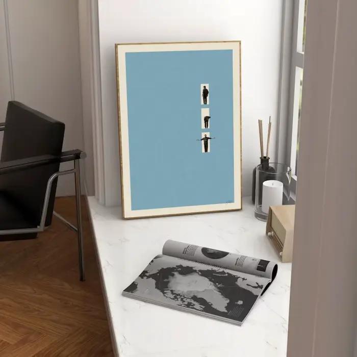 Inspiré du Truman Show | Impression sur toile d'art mural moderne du milieu du siècle