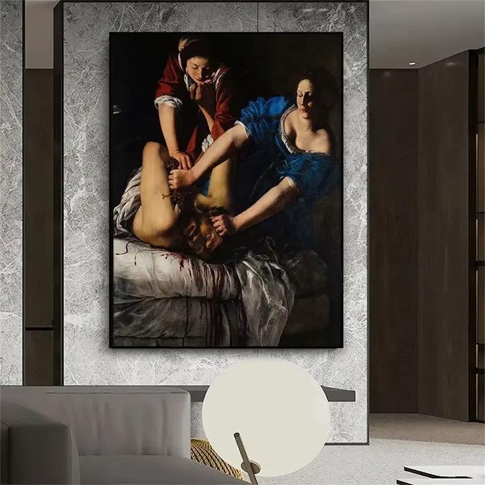 Affiche féministe Vintage baroque italienne de la Renaissance, Artemisia Gentileschi, peinture sur toile d'art mural pour décoration de chambre et de maison