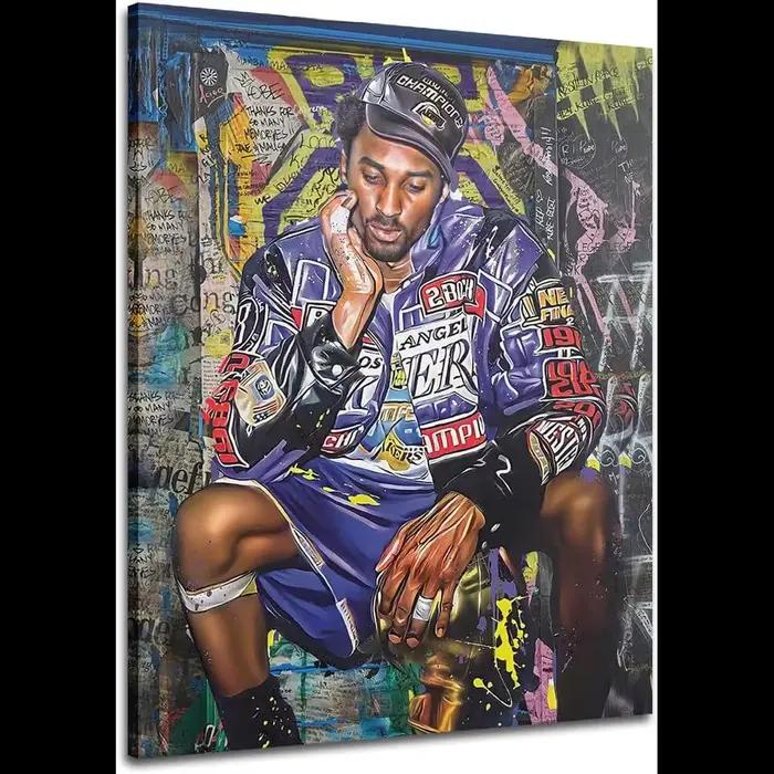 EXPOTE Kobe Bryant affiche toile mur Art impression Mamba mentalité inspirant joueur de basket-ball sport œuvre de