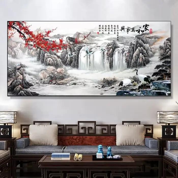 Peinture d'art de paysage de style chinois Wanshixing