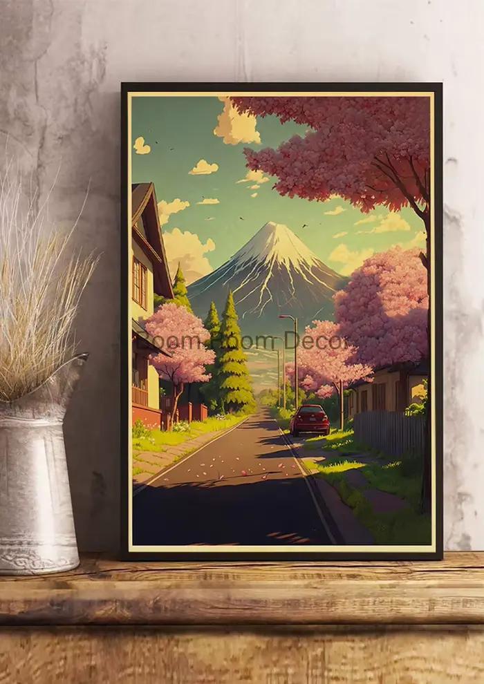 Affiche de la vie de la ville vintage pour la décoration de la maison