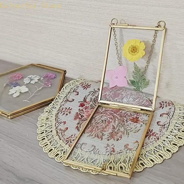 X7XD – cadre fleurs pressées en verre