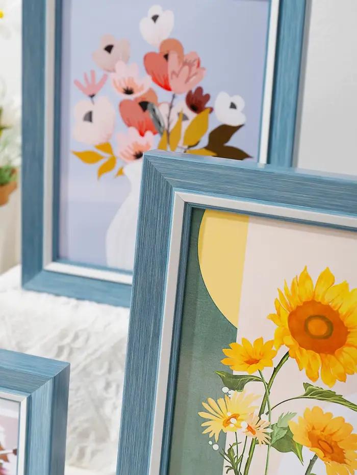 Cadre photo Simple Home Art Déco Cadre photo en plastique bleu