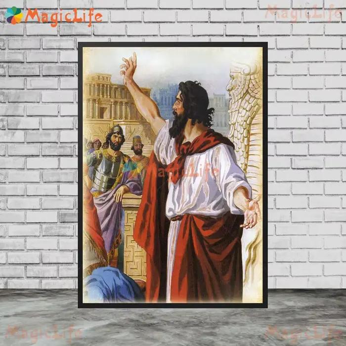 Peinture sur toile avec apogâts croisés