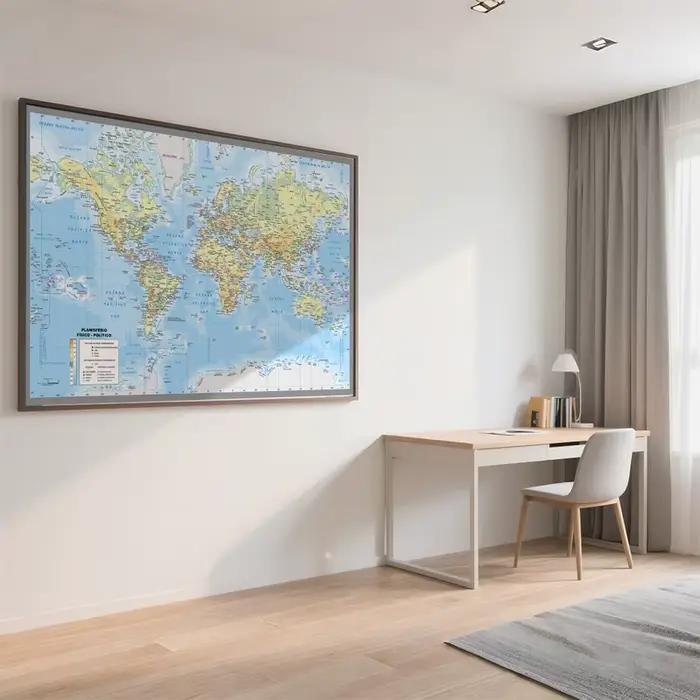 Affiches de cartes du monde en version espagnole