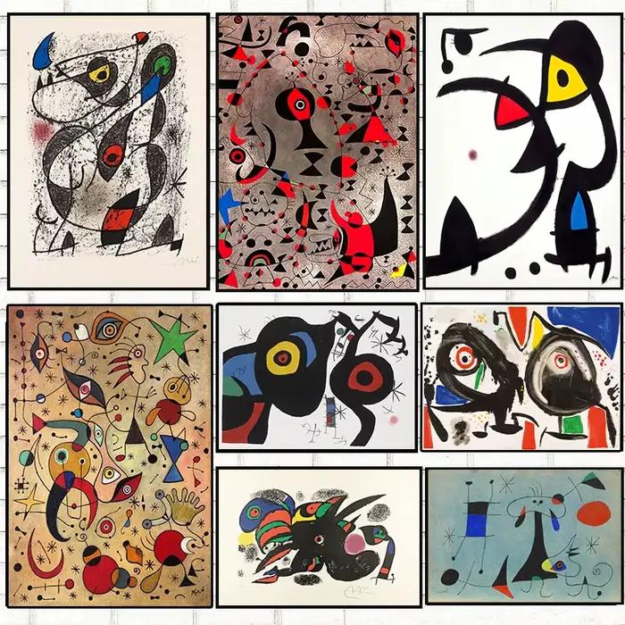 Affiche sur toile abstraite de la célèbre joane Miro
