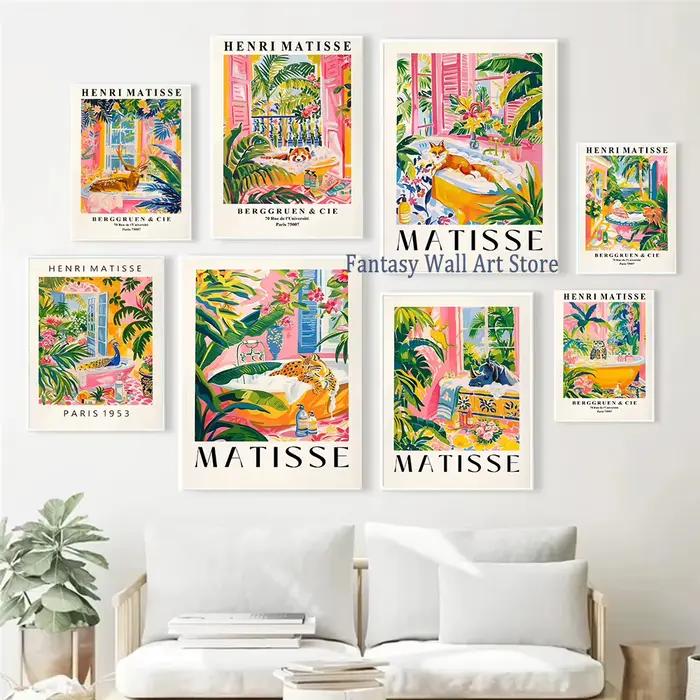 Affiche d'animaux Matisse dans la salle de bain