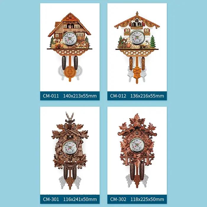 Horloge coucou horloge murale artisanat Vintage en bois coucou arbre maison horloge pour chambre salon bureau décoration de la maison