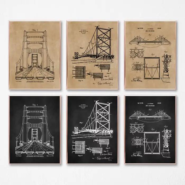 Affiches de brevet de pont