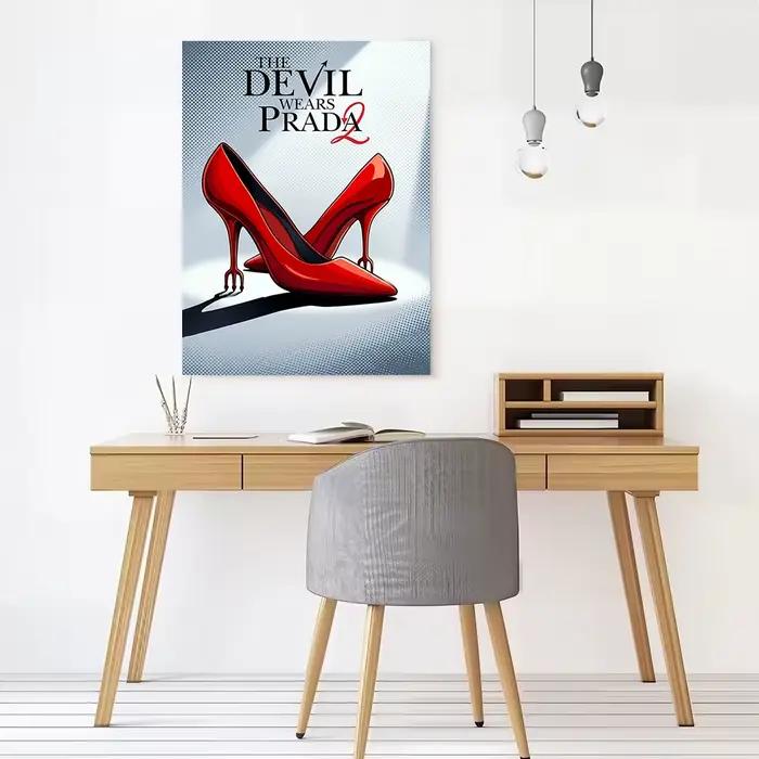 Le diable porte Prada 2 - Affiches murales en toile à talons rouges, impressions personnalisables pour la décoration de la maison, articles d'art mural