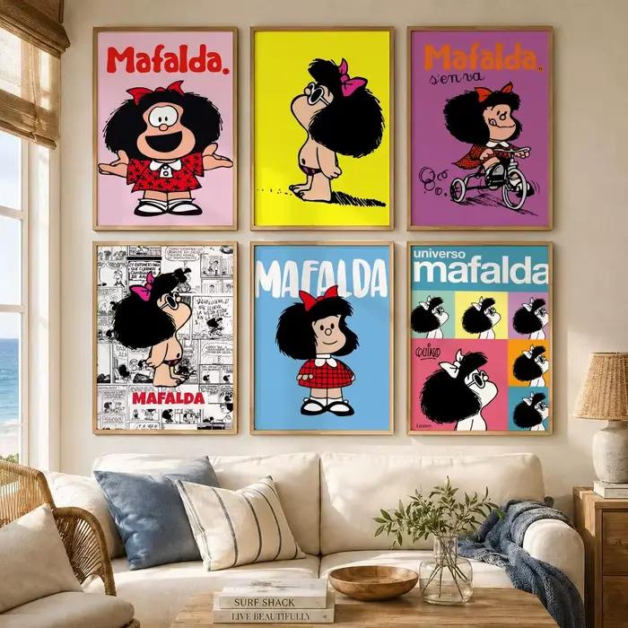 Affiche de personnage de bande dessinée classique M-Mafalda
