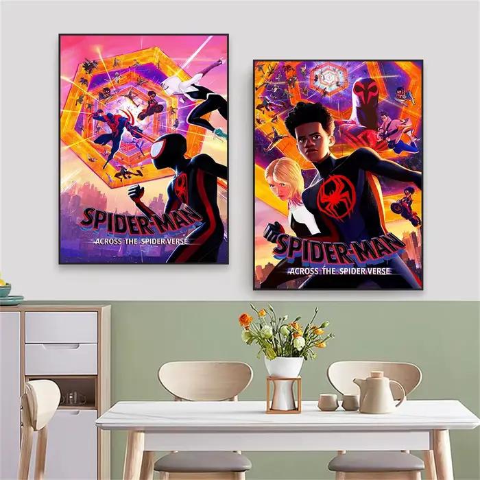 Affiche Marvel Spider Man à travers le vers d'araignée