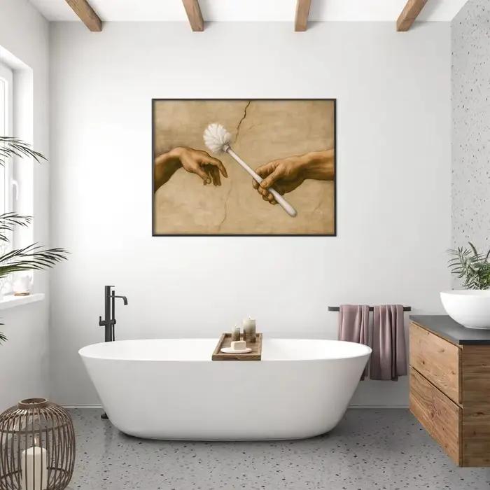 Impressions sur toile Michelangelo Toilet Paper