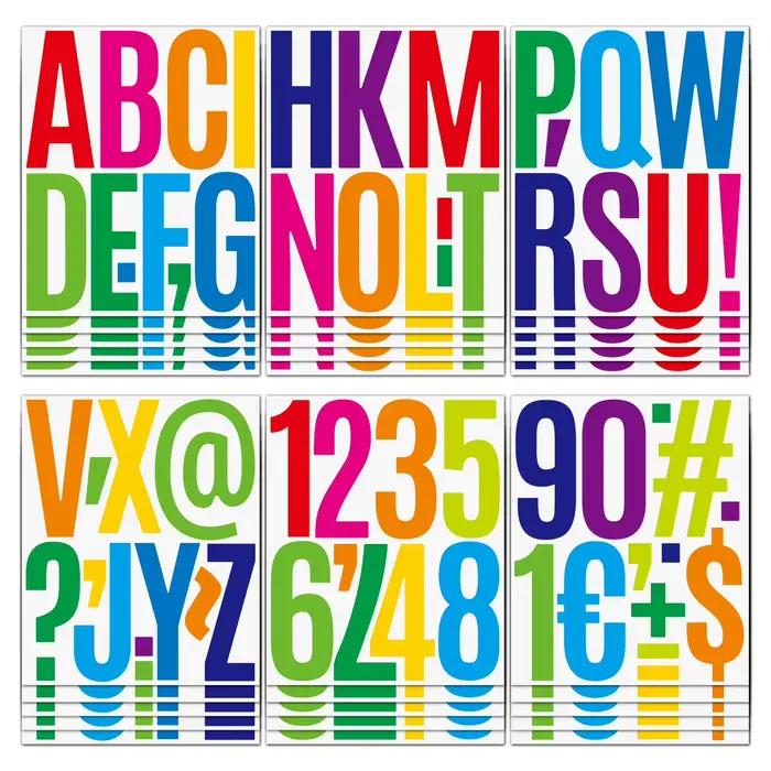 Lettres et chiffres autocollants en vinyle de 5 pouces