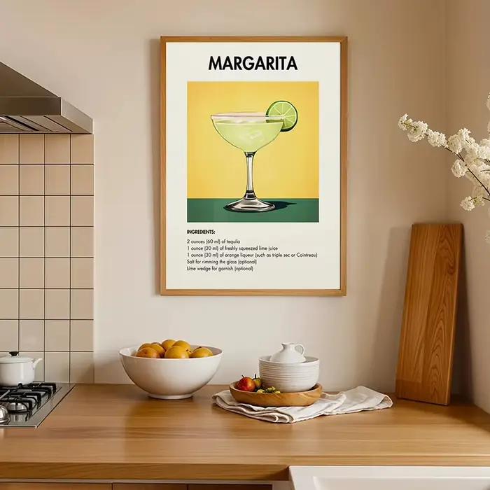 Affiche murale rétro française : Cocktails