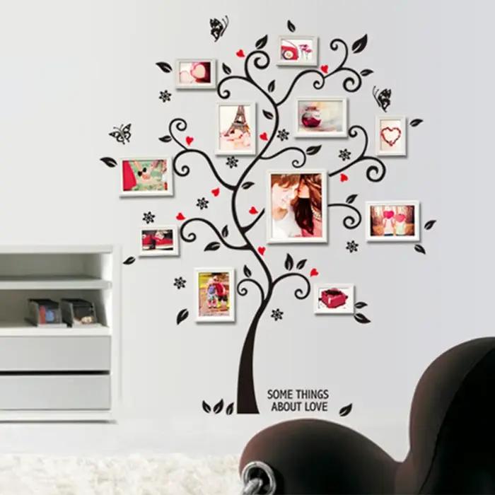 Autocollant mural arbre pour cadre Photo familial