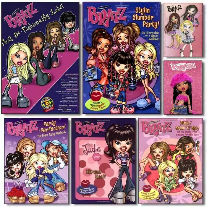 B-Bratzs Dolls Cartoon Girl Poster HD PVC auto-adhésif Art mural-étanche réutilisable pour le bureau à domicile café