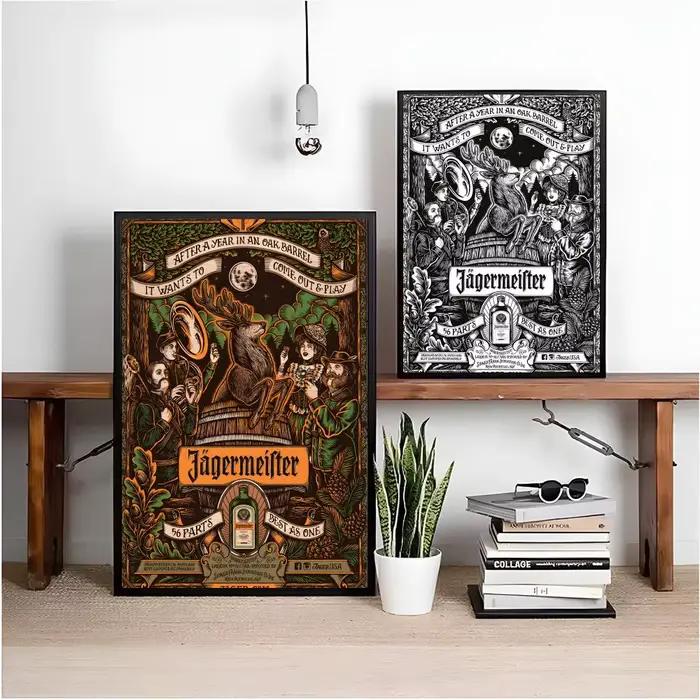 Affiche avec Logo de bière j-jagermeisters