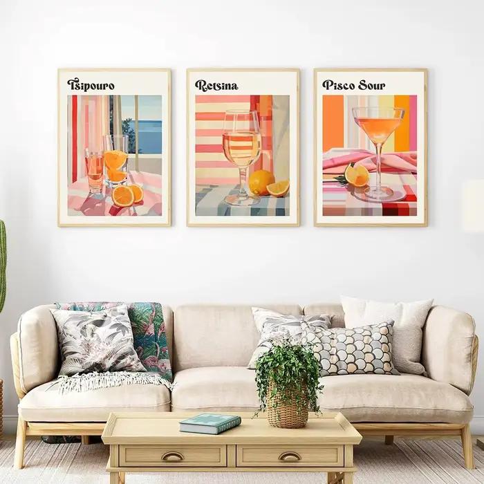 Affiches et imprimés de jus de fruits de dessin animé