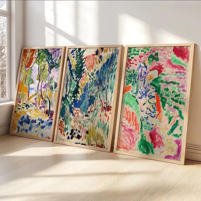 Ensemble de 3 affiches murales Matisse, Henri Matisse, décoration de la maison, impressions sur toile, décoration de la maison, chambre à coucher, salon, affiche cadeau