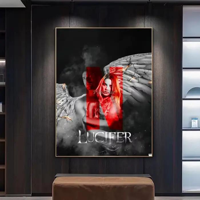 Lucifer série TV classique 5D bricolage diamant peinture affiche Stickers muraux salon décor photo