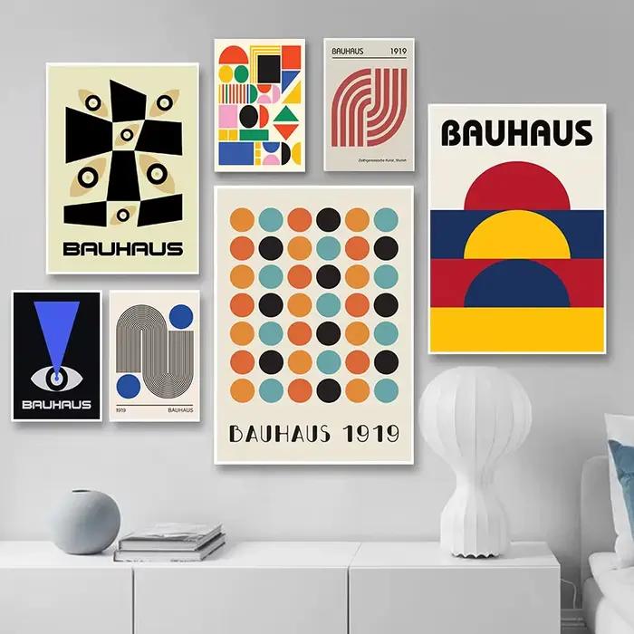 Impression sur toile abstraite Bauhaus