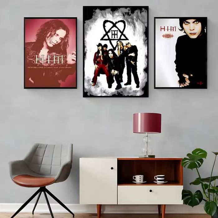Affiche vintage classique du groupe Rock H-HIM