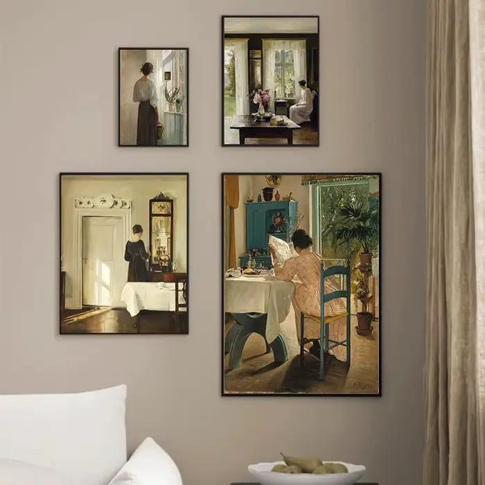 Peinture à l'huile Antique sur toile pour femme