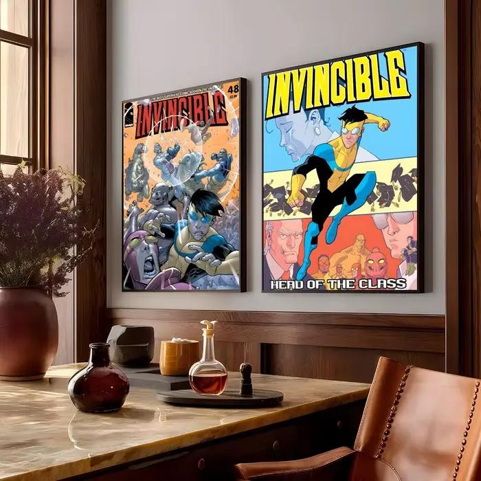 Affiche de bande dessinée de la série d'animation de super-héros I-Invincible-MT