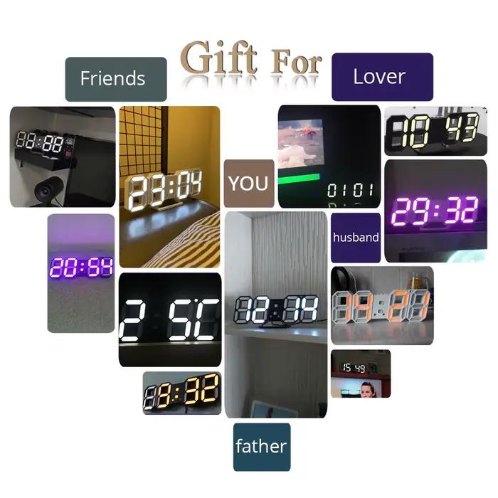 Horloge murale LED 3D Design moderne