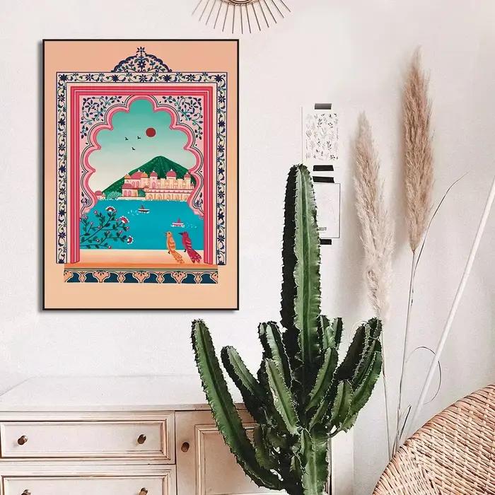 Affiche Murale de Ville de Voyage avec Porte du Maroc