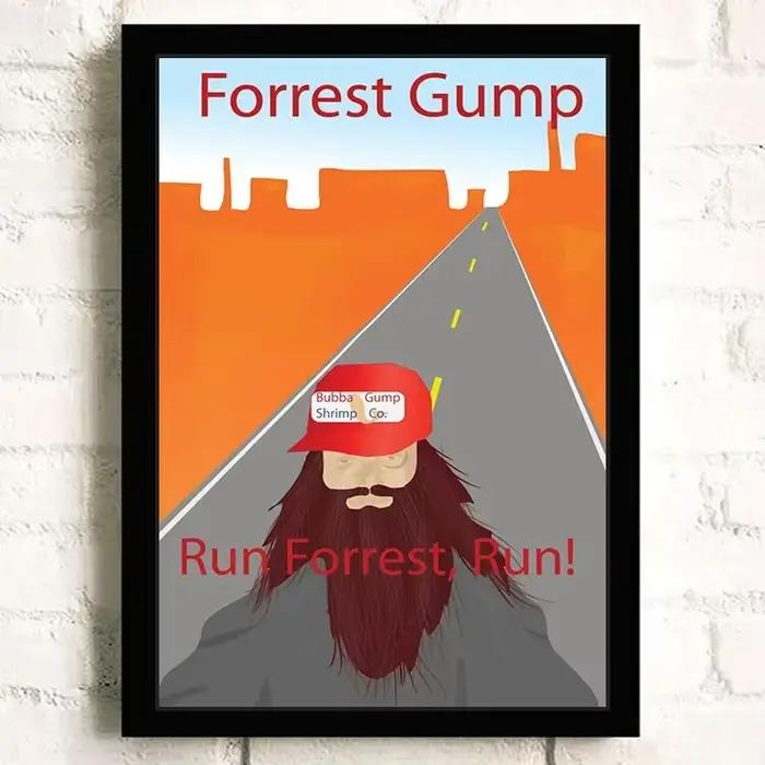 Forrest Gump film classique HD mur Art toile peinture nordique décor à la maison affiche pour salon café Bar hôtel
