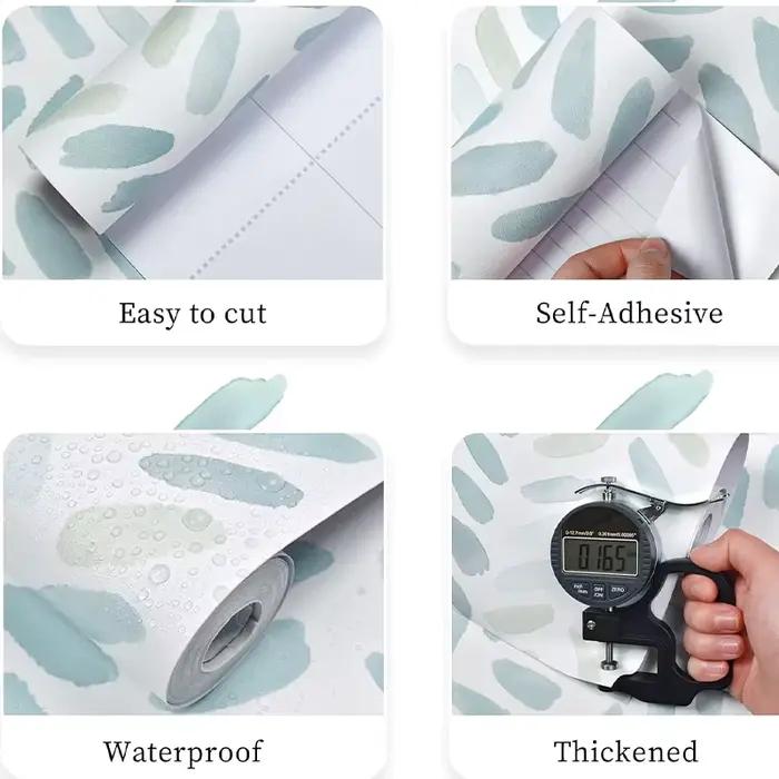 Papier peint vert blanc