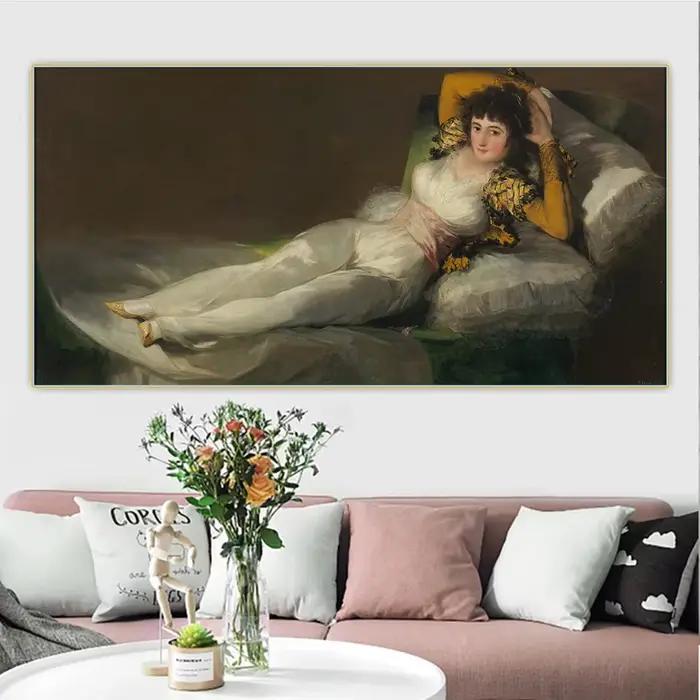 Francisco Goya " Maja" toile Art peinture à l'huile œuvre esthétique affiche impression photo mur fond décor décoration de la maison