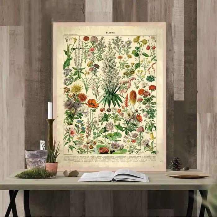 Affiches et imprimés Vintage de fleurs françaises